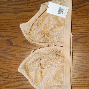 Lively busty bralette toasted almond lace size 3 NWT